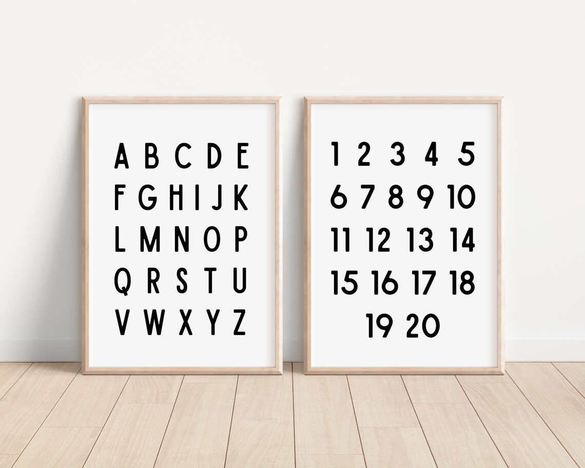 ABC Poster 123 Alphabet Number Art Print - Image 4
