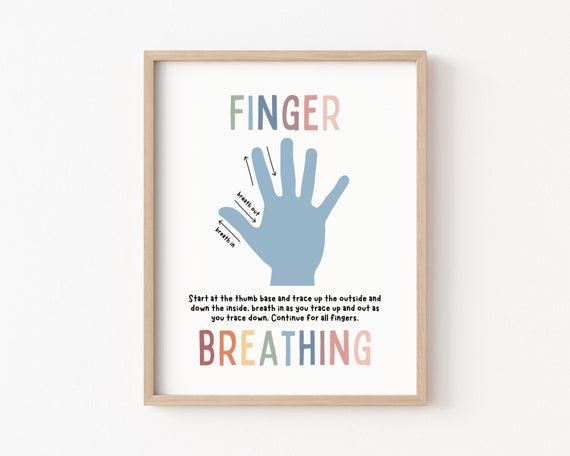 5 Finger Tracing Breathing Exercise Mindfulness Print