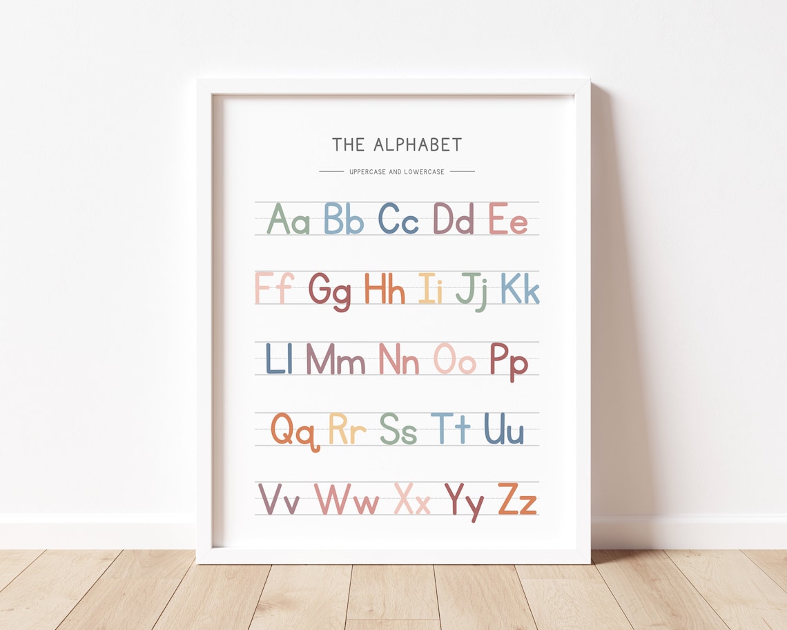 Upper And Lowercase Letters Boho Alphabet Poster - Image 2