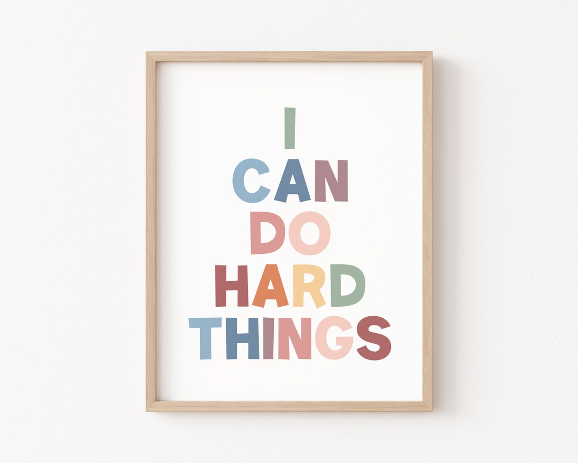 I Can Do Hard Things Boho Classroom Poster