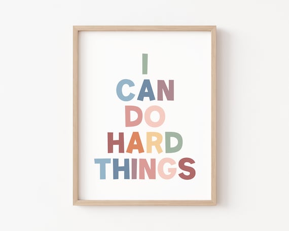 I Can Do Hard Things Boho Classroom Poster