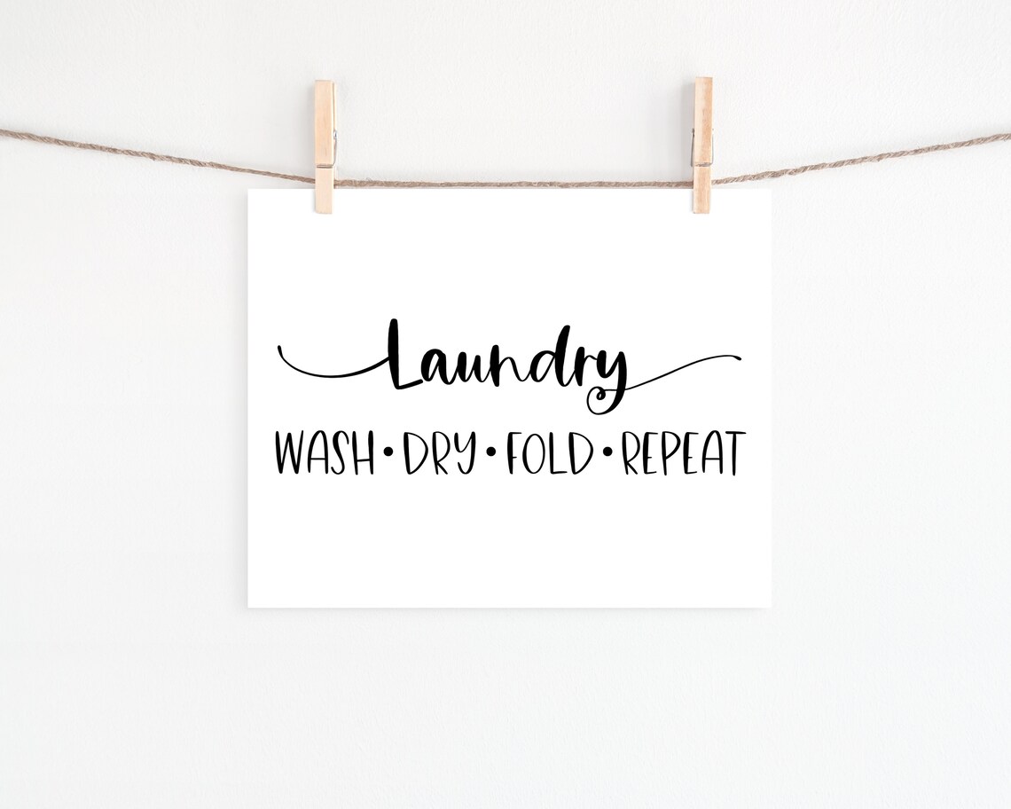 Laundry Room Sign, Laundry Quotes Wall Art Print - Image 2