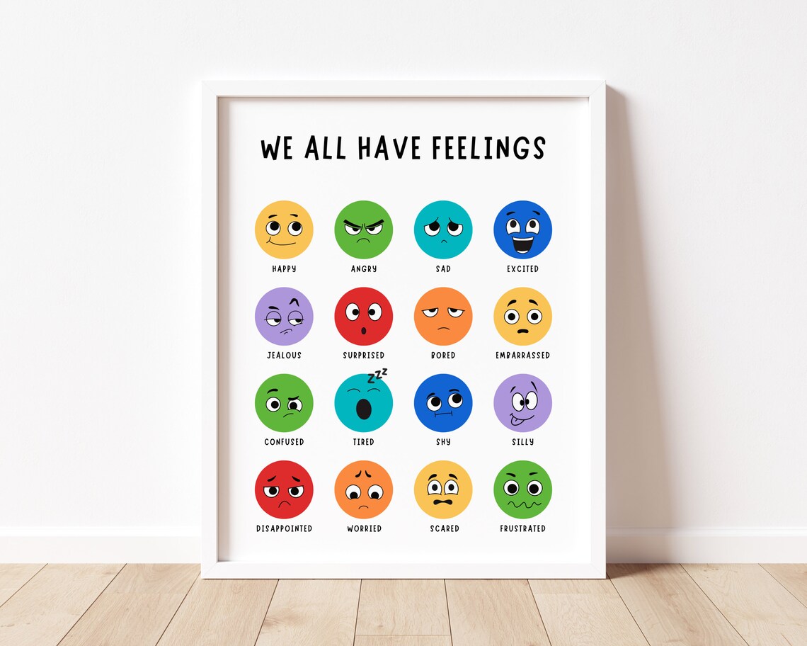 Its Okay To Feel Emotions Rainbow Feelings Chart - Image 4