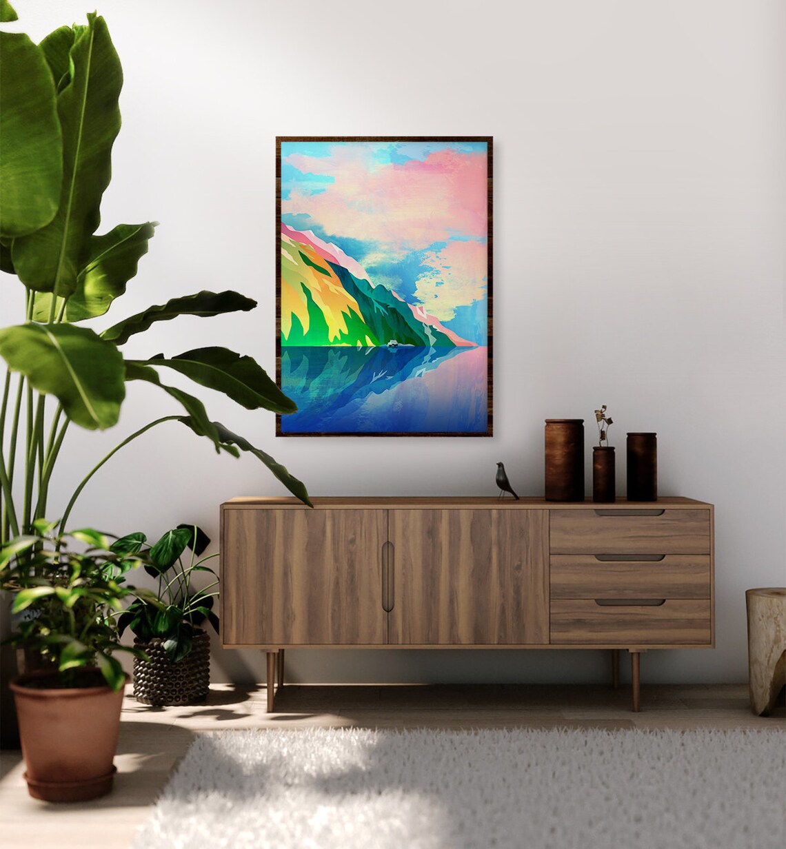 Crystal Clear Waters of Alpine Lake Art Print - Image 3