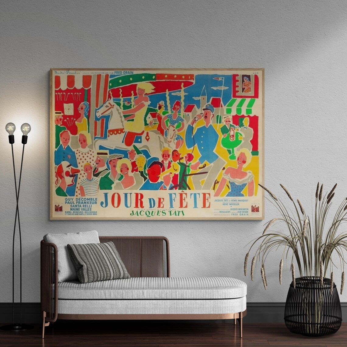 Circus Carousel Wall Art, Vibrant Living Room Decor