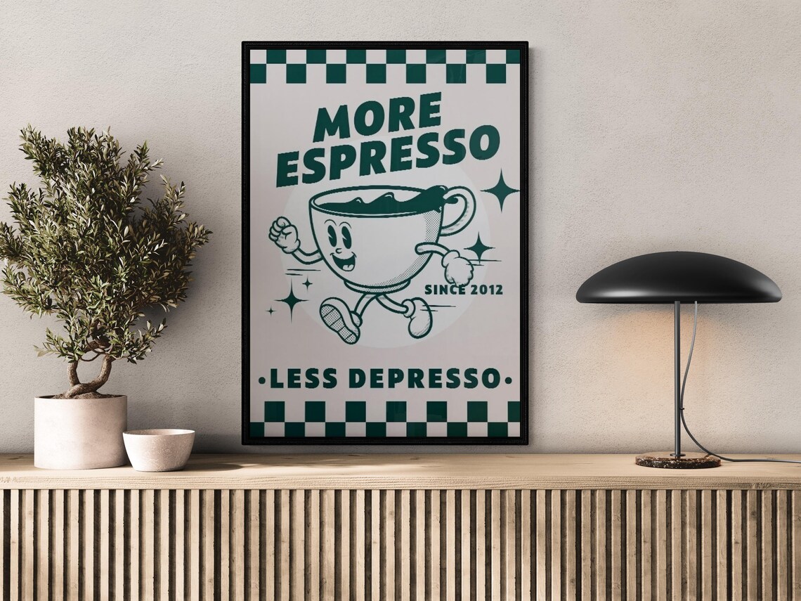 More Espresso Less Depresso - Coffee Art