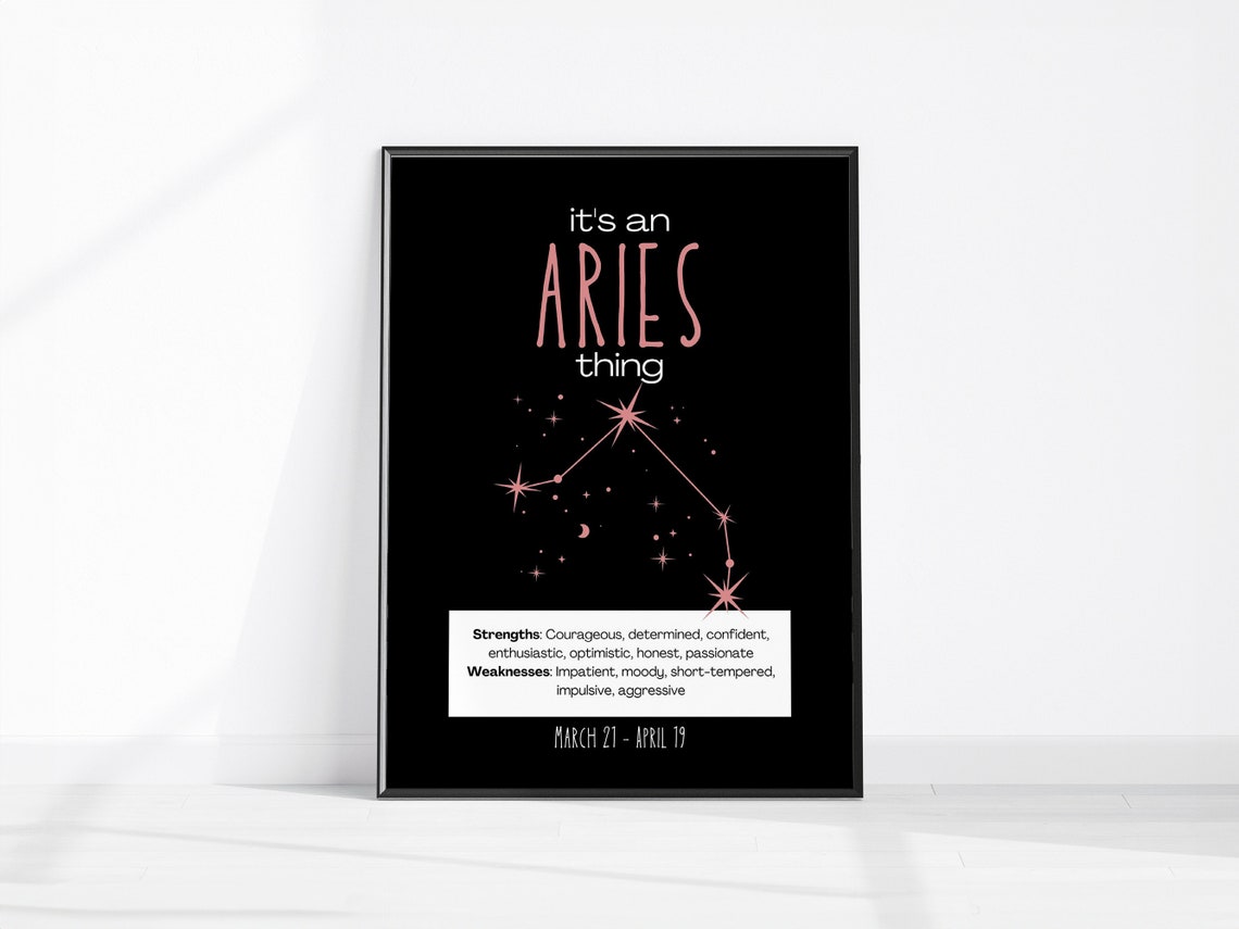 Aries Star Sign Constellation Its an Aries Thing Astrology Poster
