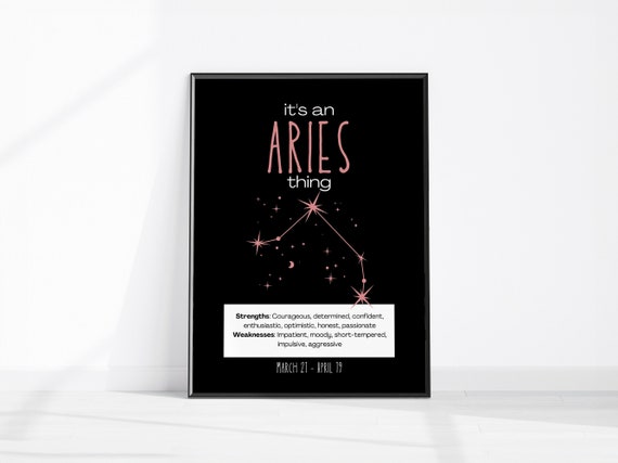 Aries Star Sign Constellation Its an Aries Thing Astrology Poster