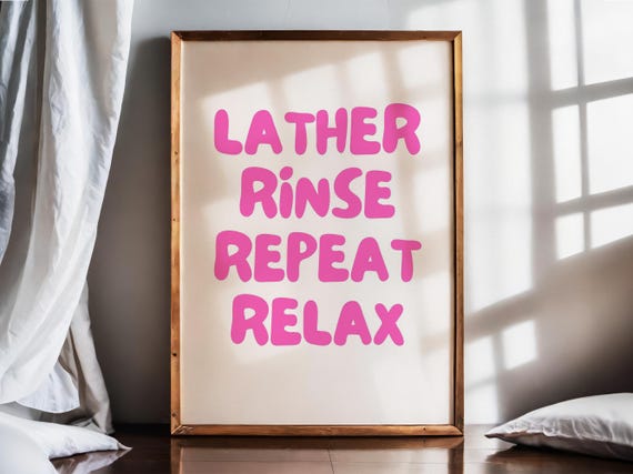 Bathroom Wall Art Set Of 3 Fun Preppy Prints Pink Girly Gallery Retro Dorm Decor Funny Quotes