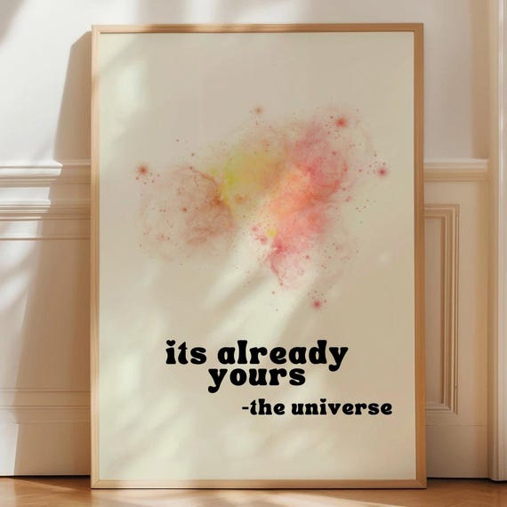 Manifestation Art Print Affirmation Wall Trendy Decor Apartment Poster Boho Home Cute Dorm