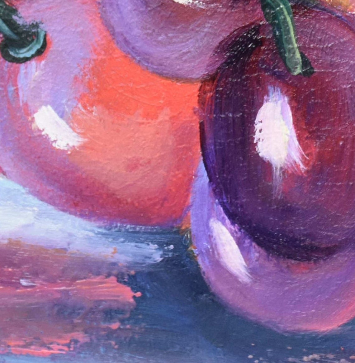 Painting Grapes Bunch Of Grapes Kitchen Fruit Art Fruit Painting Painting Still Life Miniature Art Painting In Oil Still Life Painting Oil - Image 5
