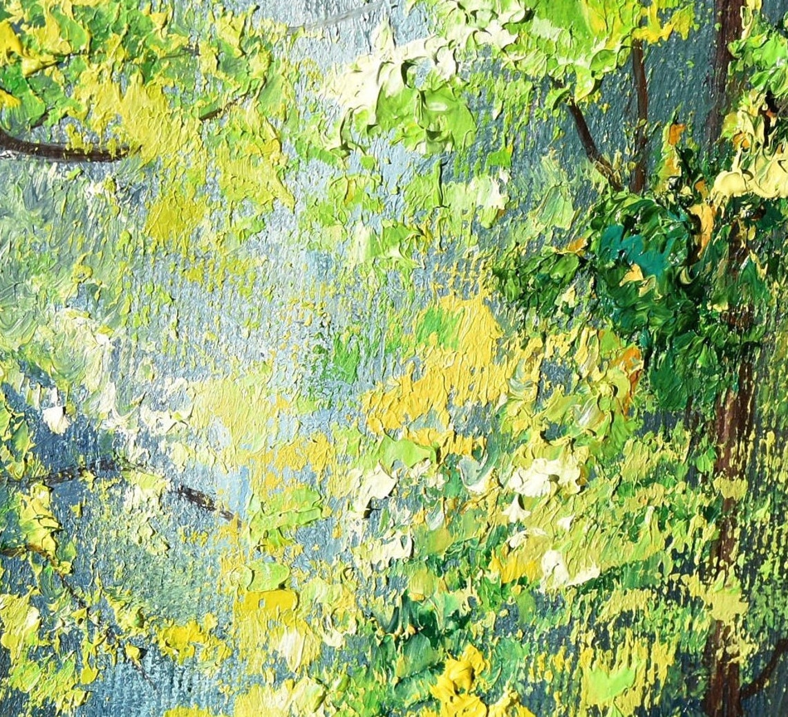 Fisherman On The Lake Art Autumn Painting Lake Fisherman Art Painting Landscape Art Fall Art Lake Wall Art Fisherman Fishing - Image 4