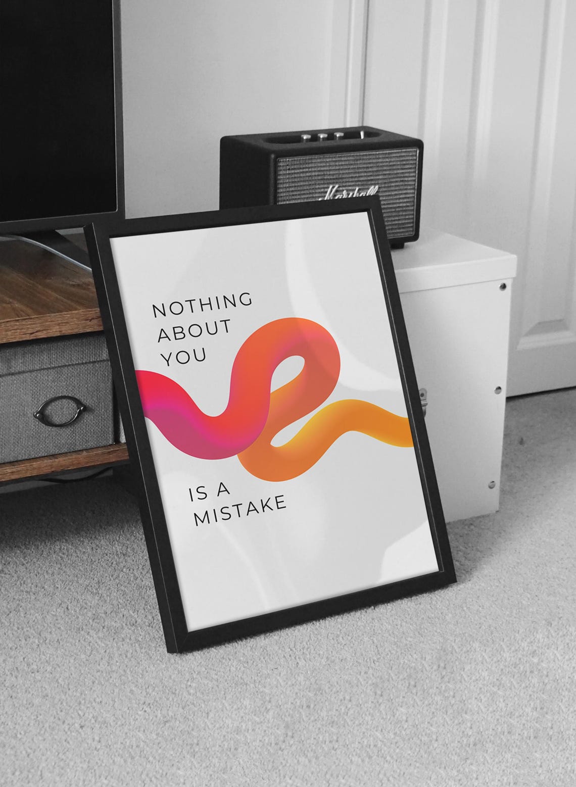 Nothing About You Is A Mistake Gradient Ribbon Affirmation Poster Art - Image 4