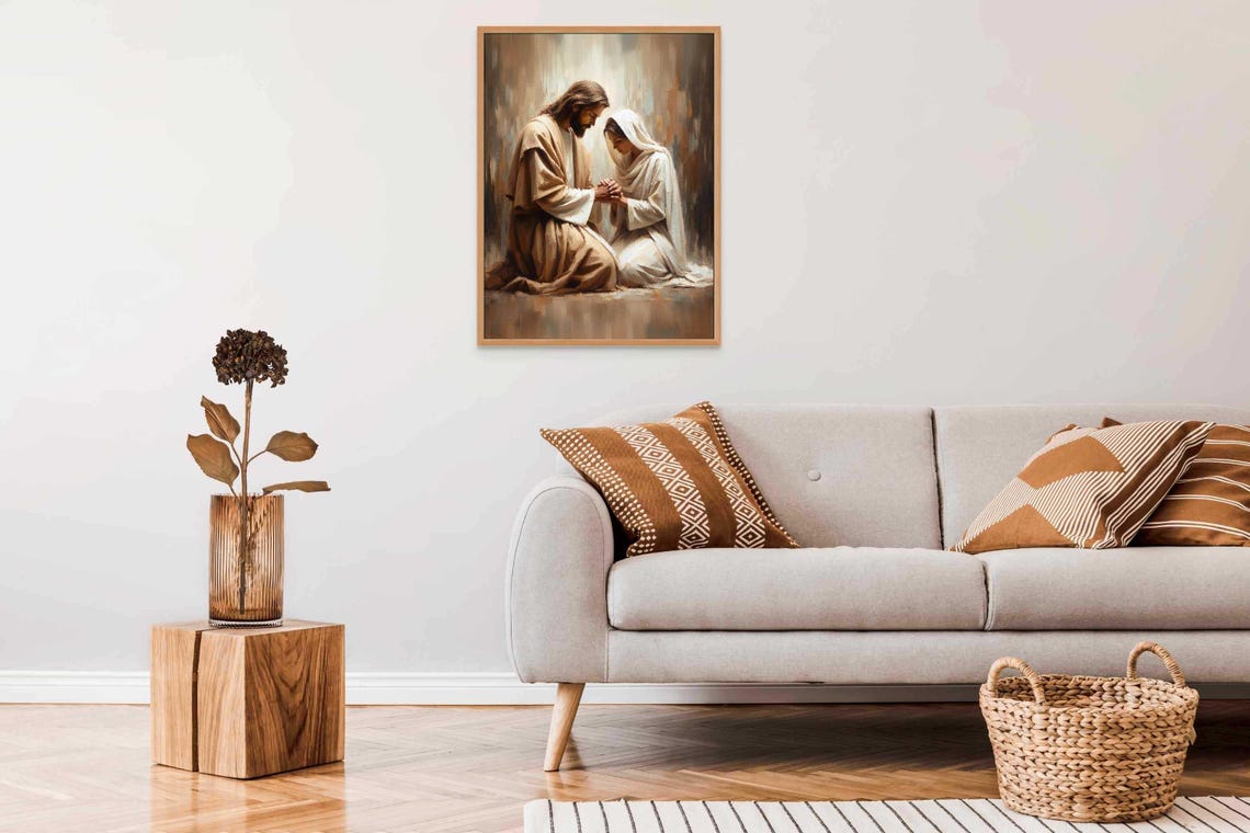 Trust Your Savior Christian Art Jesus With Girl Jesus Picture Lds Prints Bible Art Jesus Heals A Woman Picture Of Jesus Jesus Jpg - Image 7