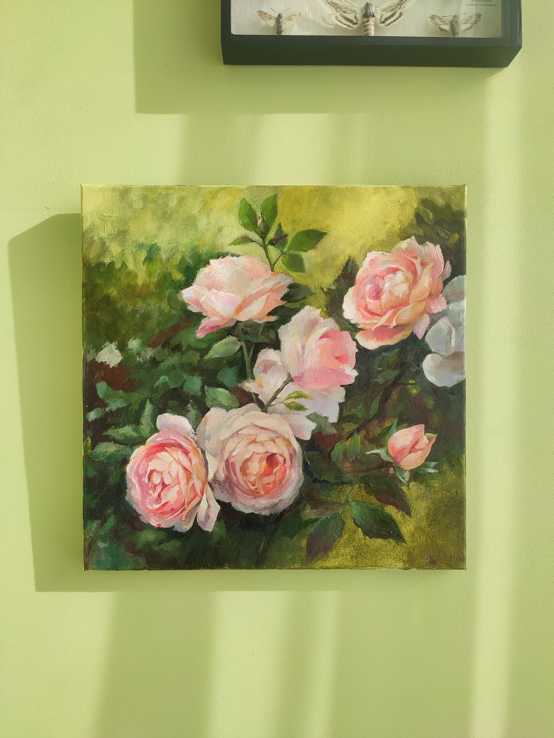 Blush Pink Roses in Bloom Painterly Floral Still Life Poster - Image 5