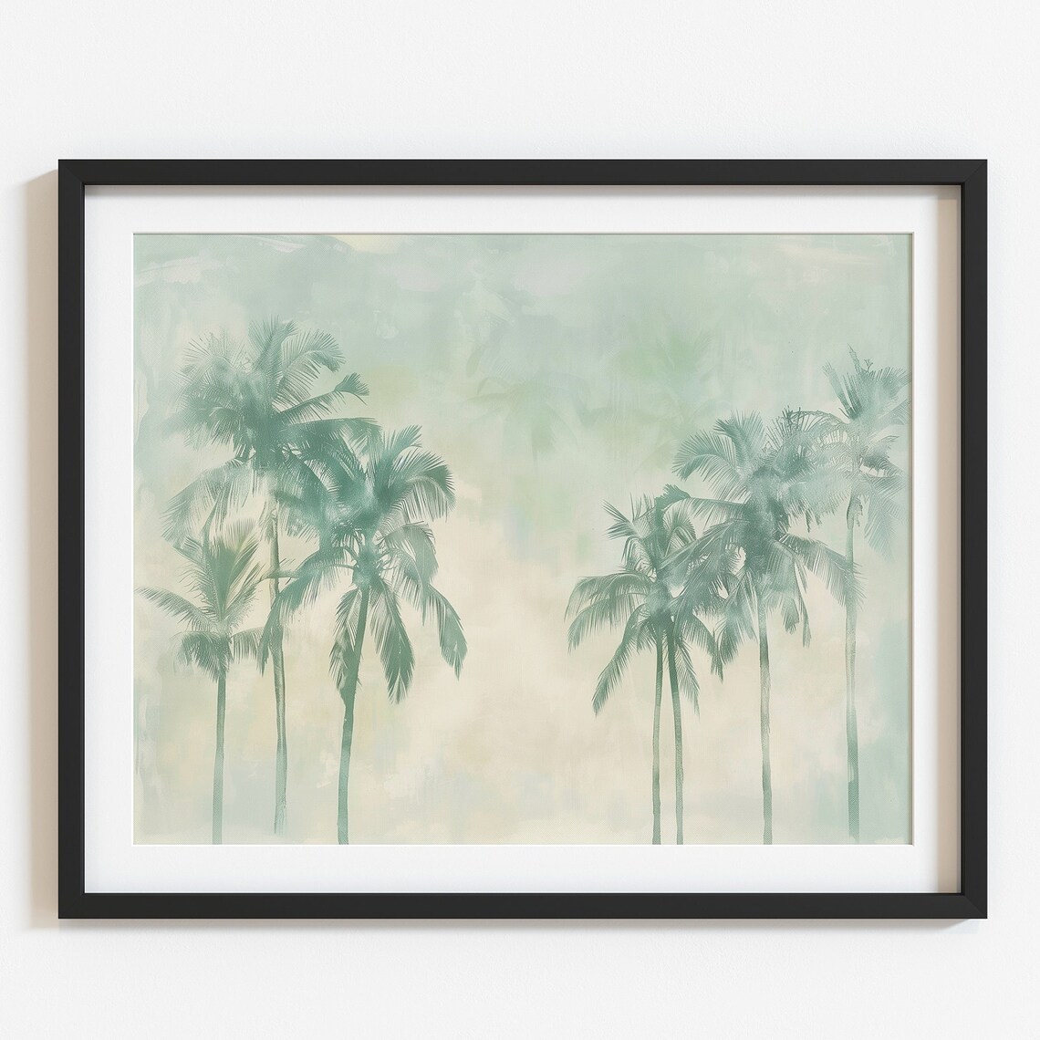 Neutral Palm Tree Print, Coastal Summer Minimalist Art