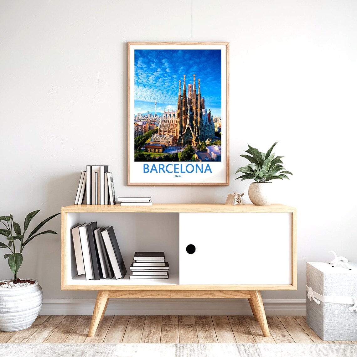 Barcelona Sagrada Familia Panoramic City View Photo Travel Poster - Image 2