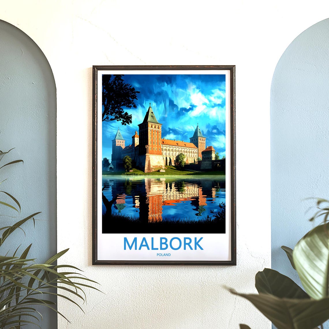 Malbork Poland Castle Towers Under Dramatic Evening Sky Photo Poster - Image 3