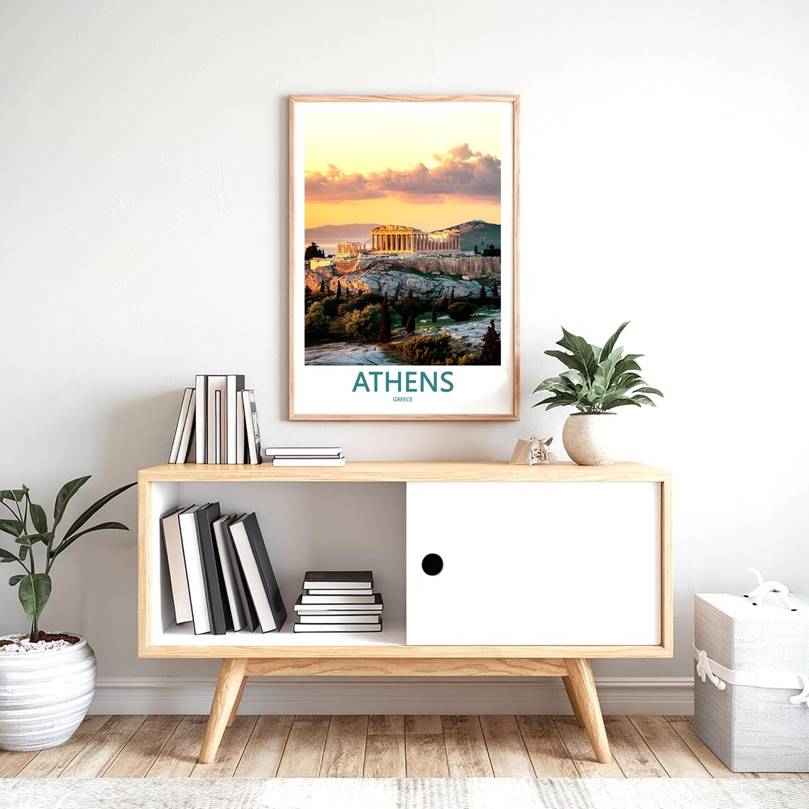 Athens Acropolis Golden Hour Warm Clouds Photo Travel Poster - Image 2