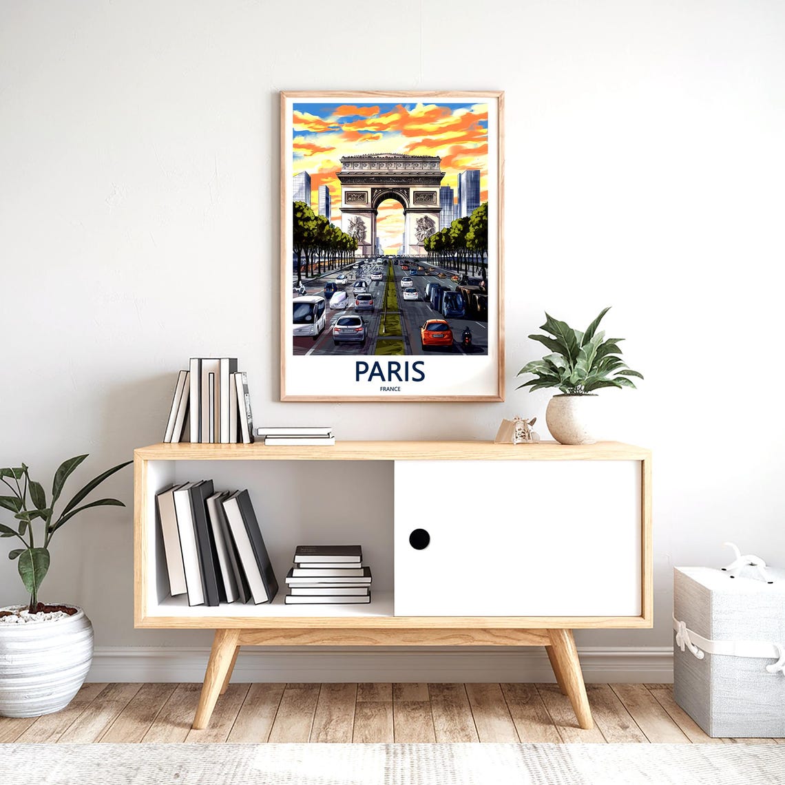 Paris Arc de Triomphe Golden Cloud Sunset Champs Elysees Poster - Image 2