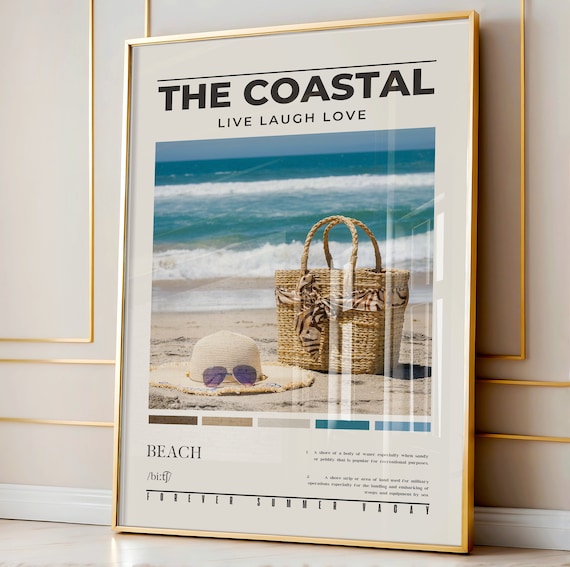 The Coastal Live Laugh Love Beach Definition Aesthetic Poster