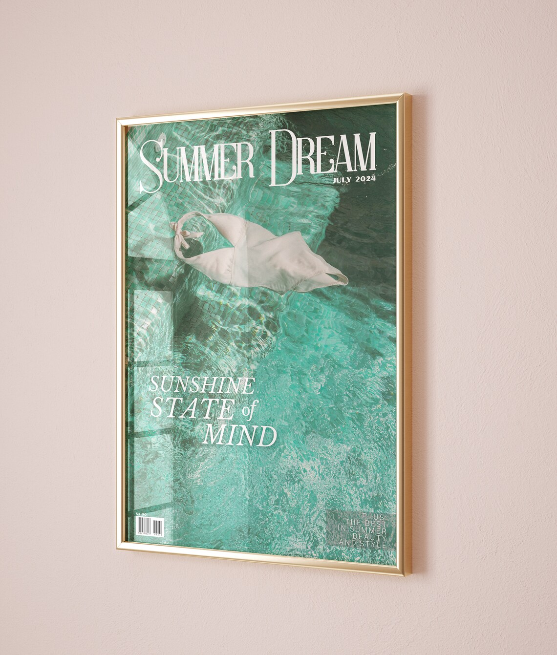 Summer Dream Sunshine State of Mind Floating Swimsuit Poster - Image 2