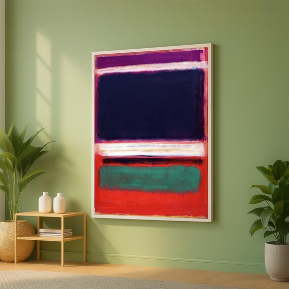 Mark Rothko Abstract Color Block Canvas Modern Art Wall Decor Bold Geometric Shapes Vibrant Home Decoration Contemporary Print