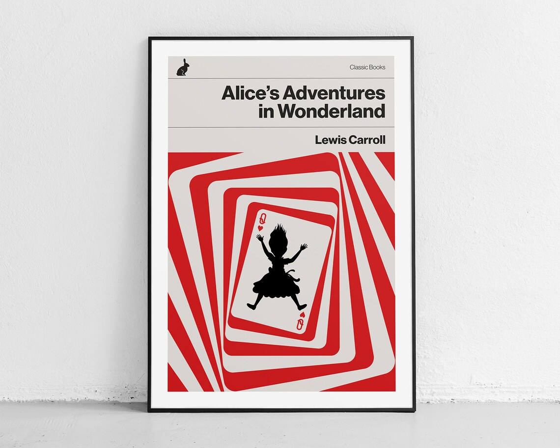 Alices Adventures in Wonderland Lewis Carroll Book Cover Art Poster
