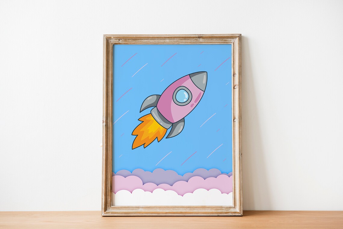 Space Girls, Outer Space Nursery Decor - Image 2