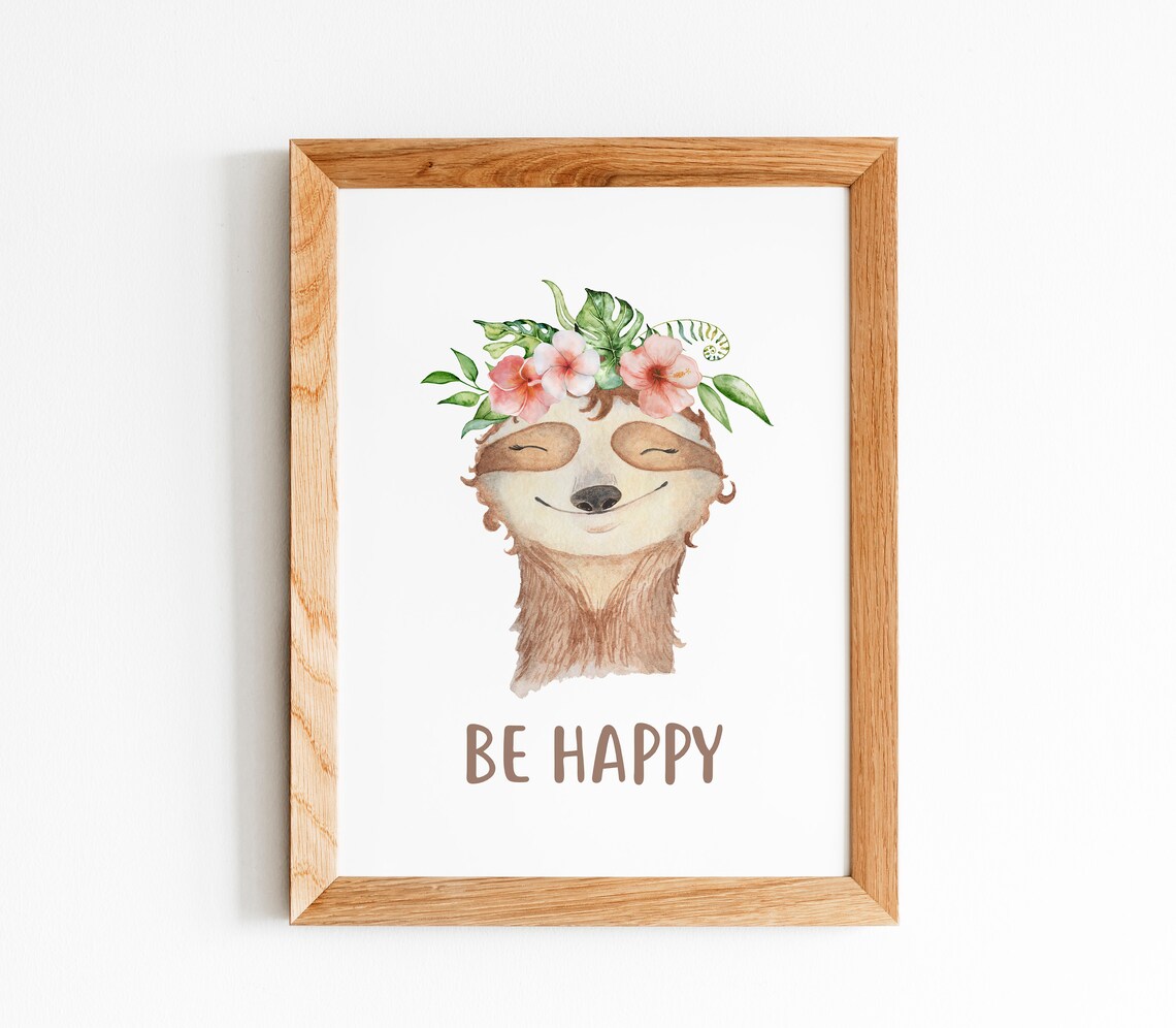 Sloth Baby Nursery Decor, Cute Art Print - Image 5