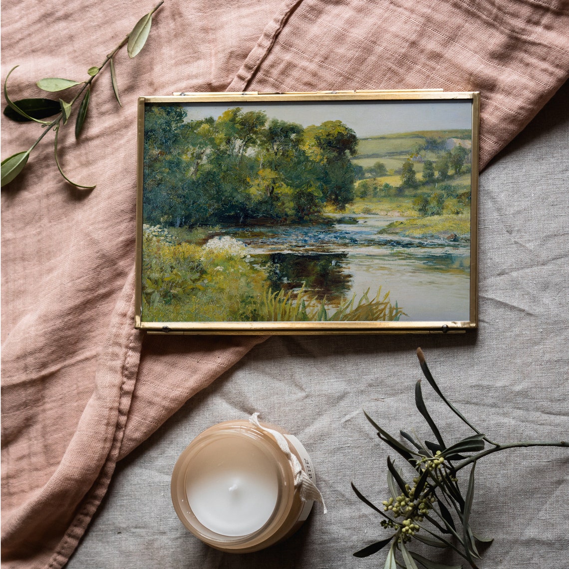 Vintage Landscape Frame Size Guide Chart Wall Art 36x24 to 7x5 Inches - Image 2