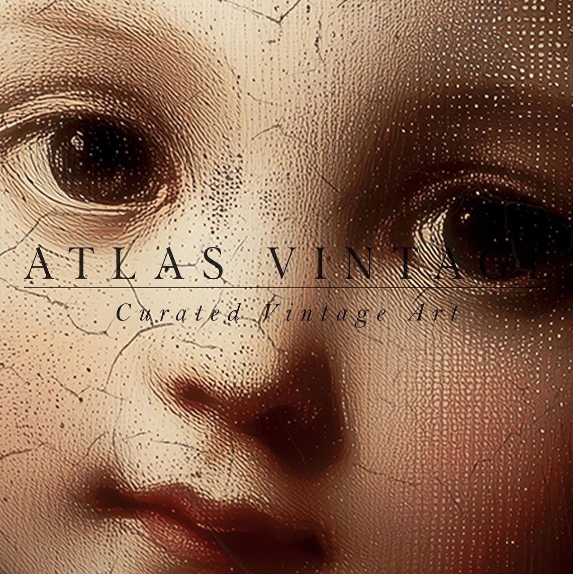 Vintage Cherub Portrait Antique Angel Child Oval Painting Art Poster - Image 8