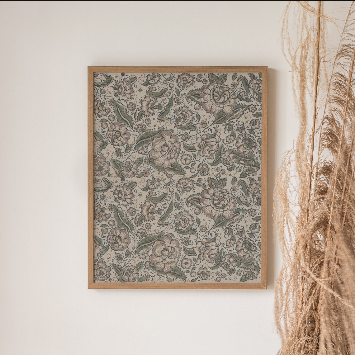 French Vintage Floral Pattern Tapestry Style Textile Art Poster - Image 6