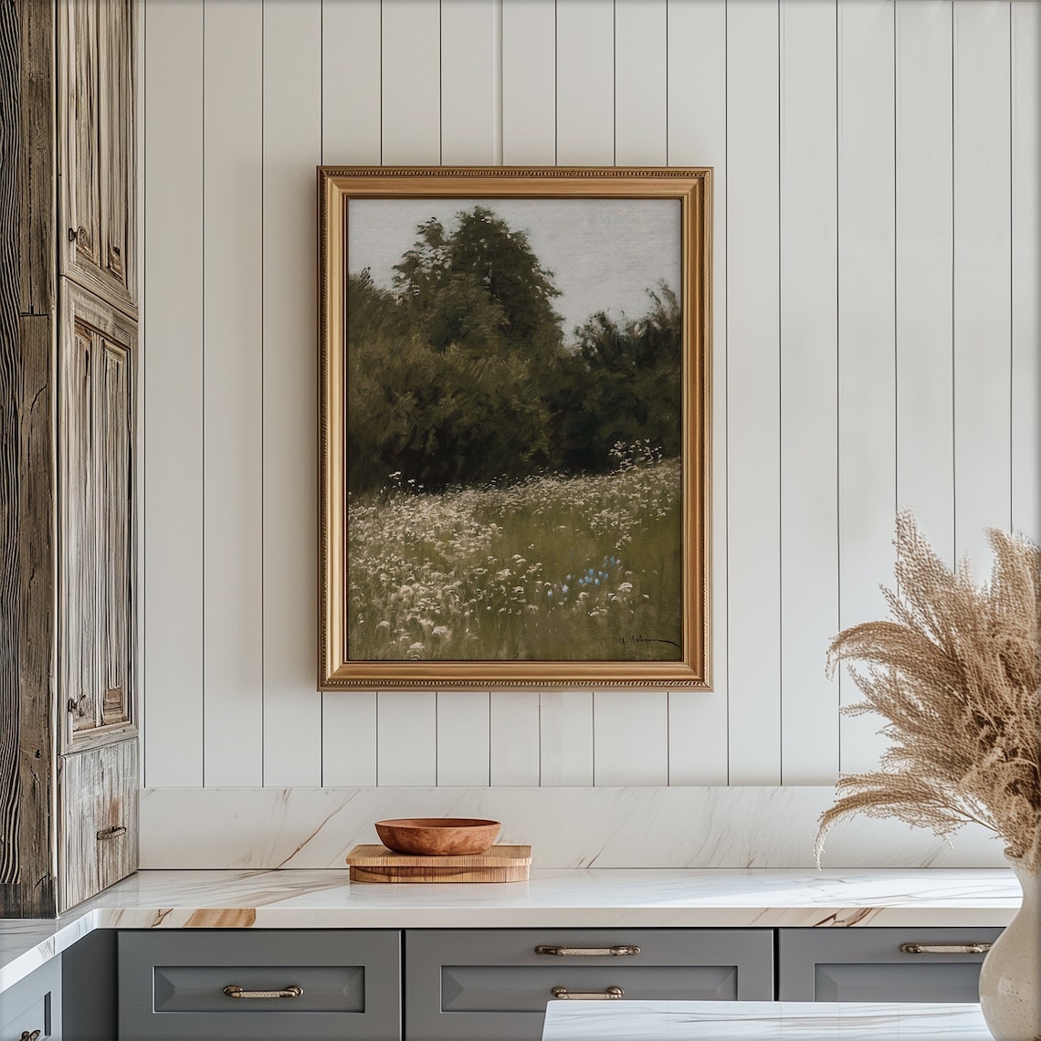 Vintage Landscape Frame Size Guide Chart Wall Art 36x24 to 7x5 Inches - Image 7