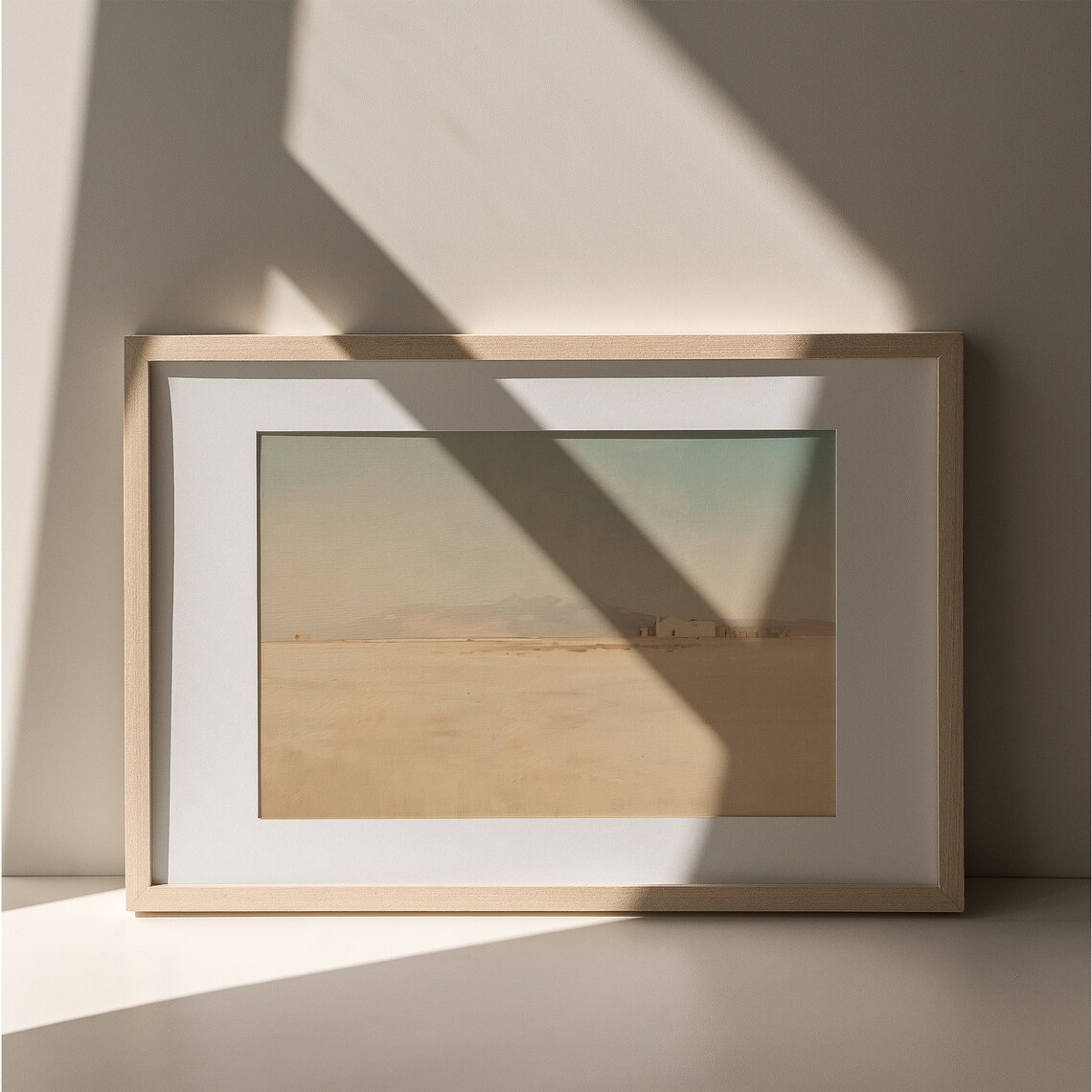 Neutral Desert Homestead Landscape Muted Warm Minimalist Frame TV Print - Image 6