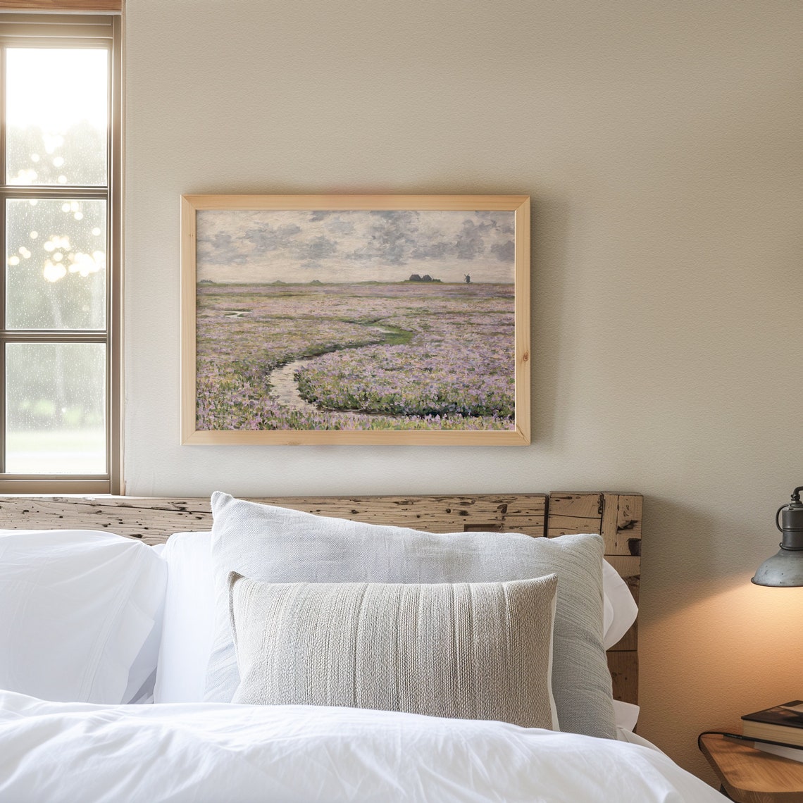 Vintage Spring Meadow Print Wildflower Field Landscape Wall Dcor French Country Floral Oil Painting Farmhouse Wall Art - Image 4