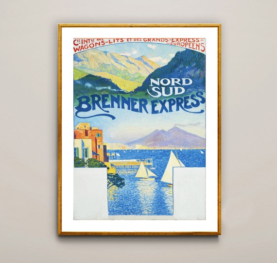 Nord Sud Brenner Express Vintage Travel Poster Poster Paper Or Print Gift Idea Wall Decor