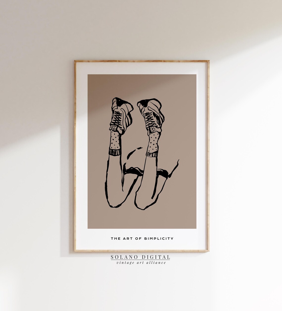 Legs Up Sneakers Line Art Poster The Art Of Simplicity Fashion