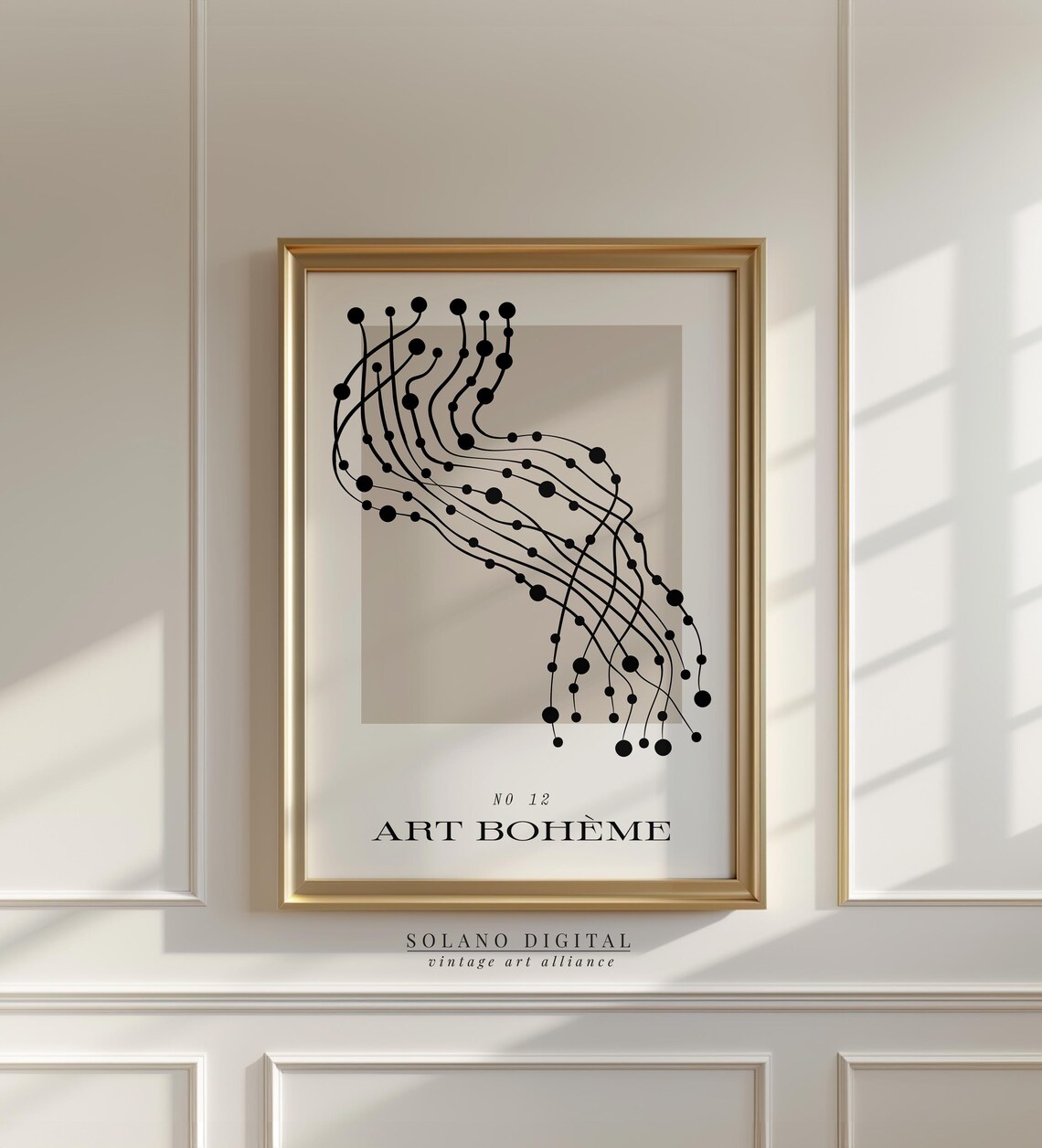 Art Bohème No 12 Abstract Dots And Curves Minimalist Art Poster