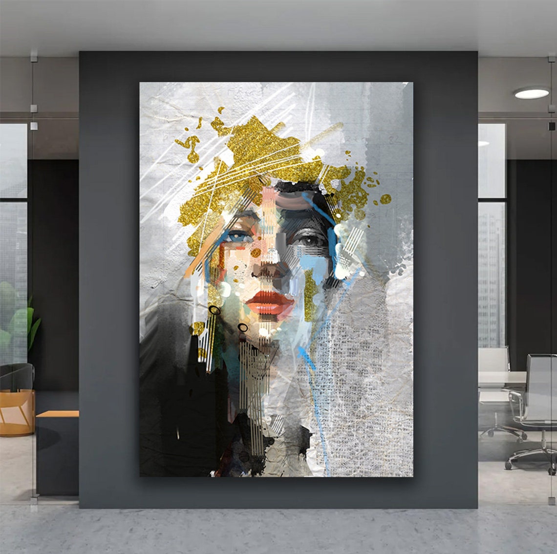 Abstract Woman Print Colorful Woman Portrait Art Colorful Abstract Woman Painting Feminine Woman Wall Decor - Image 5