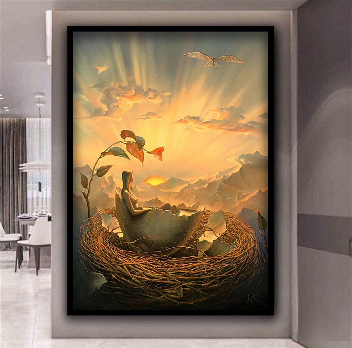 Vladimir Kush Birth Of Love On Vladimir Kush Sun And Egg Print Vladimir Kush Egg Painting Art Vladimir Kush Sun Wall Art - Image 4