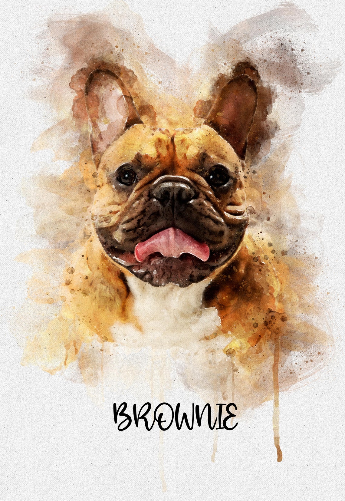 Watercolour Pet Portrait Personalised Pet Painting From Photo Pet Memorial Gift Pet Portrait Print Watercolour Wall Art Gift For Friend - Image 3