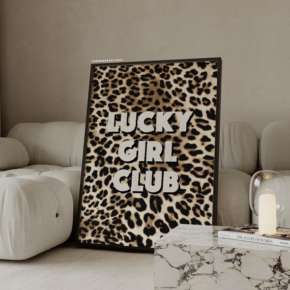 Leopard Lucky Girl Club Poster The New Era Studio