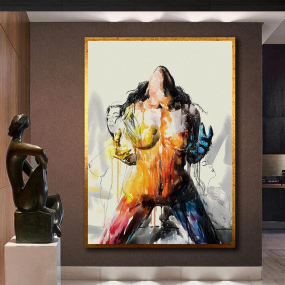 Pop Art Colorful Nude Wall Art Woman Print Trendy Splash Pop Art Style Multicolored Decor Woman Wall Art Popart Print Poster