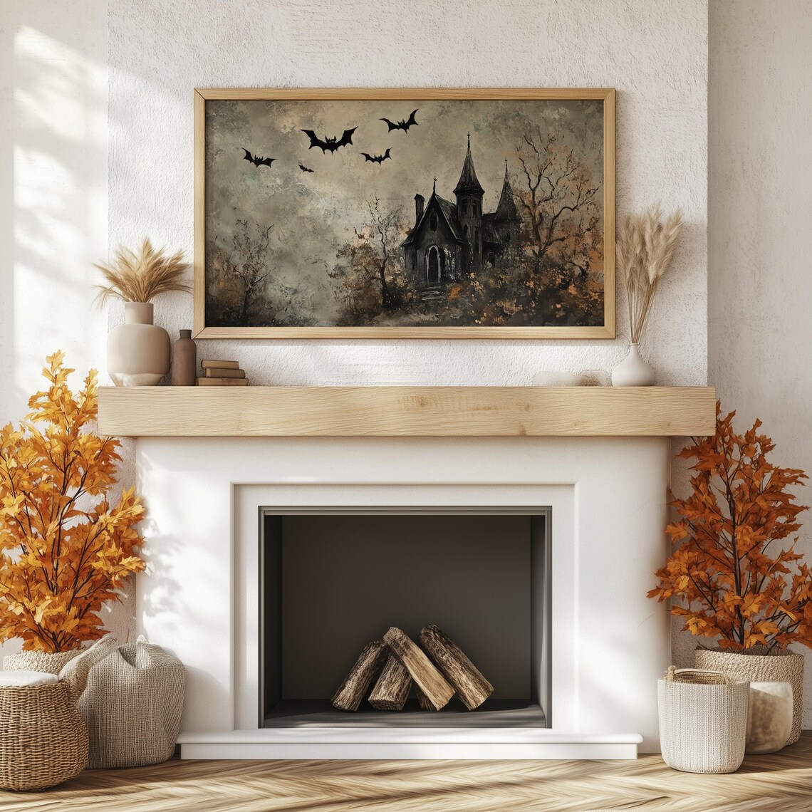 Haunted House Spooky Halloween Night Art Print - Image 2