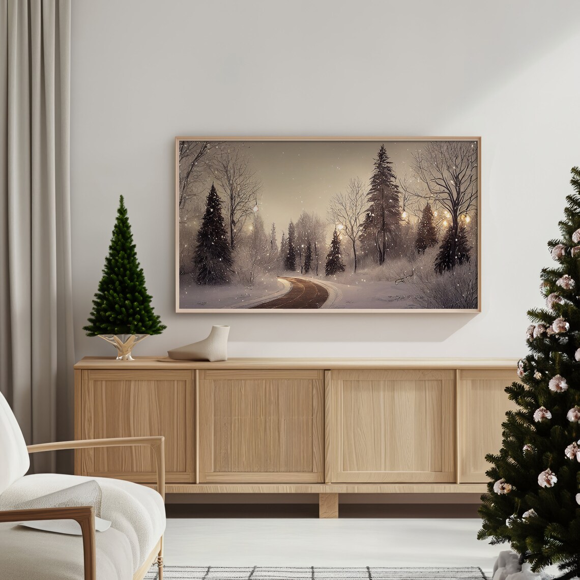 Winter Snow Landscape Christmas Travel Poster