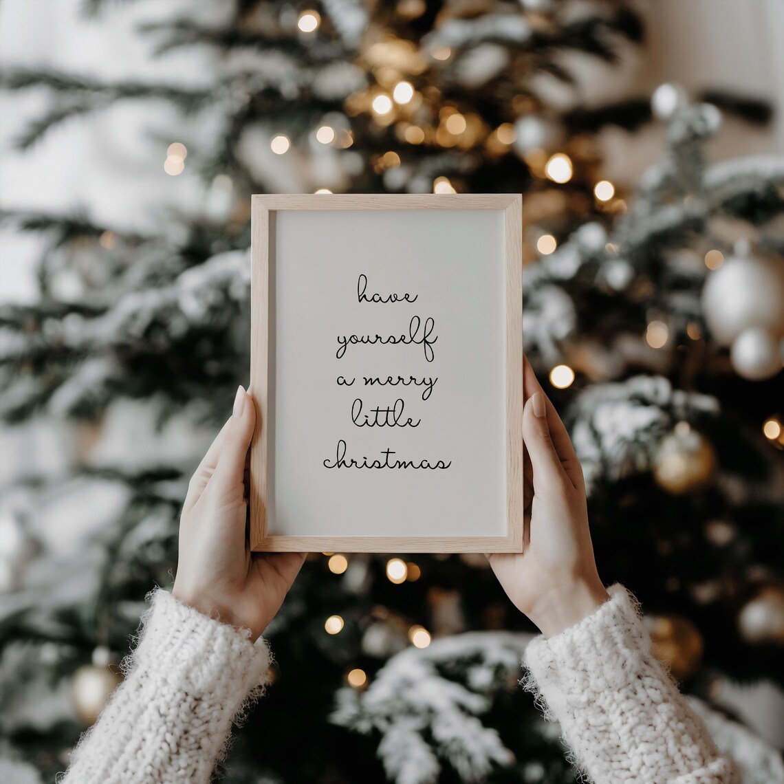 Neutral Christmas Wall Art, Minimalist Merry Christmas Sign - Image 5