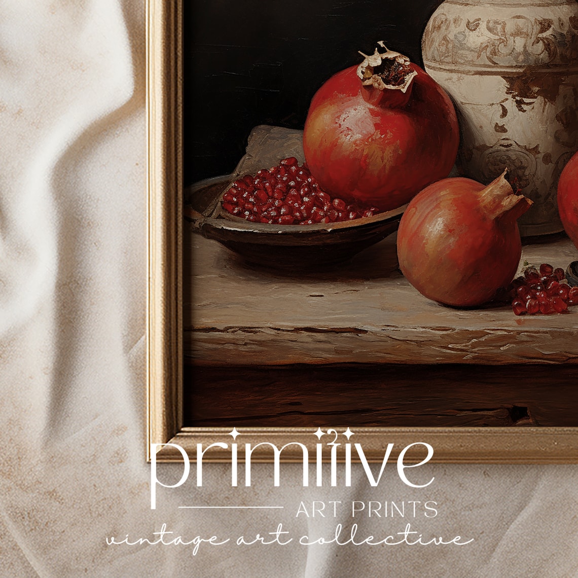 Pomegranate Print, Vintage Kitchen Wall Art - Image 2