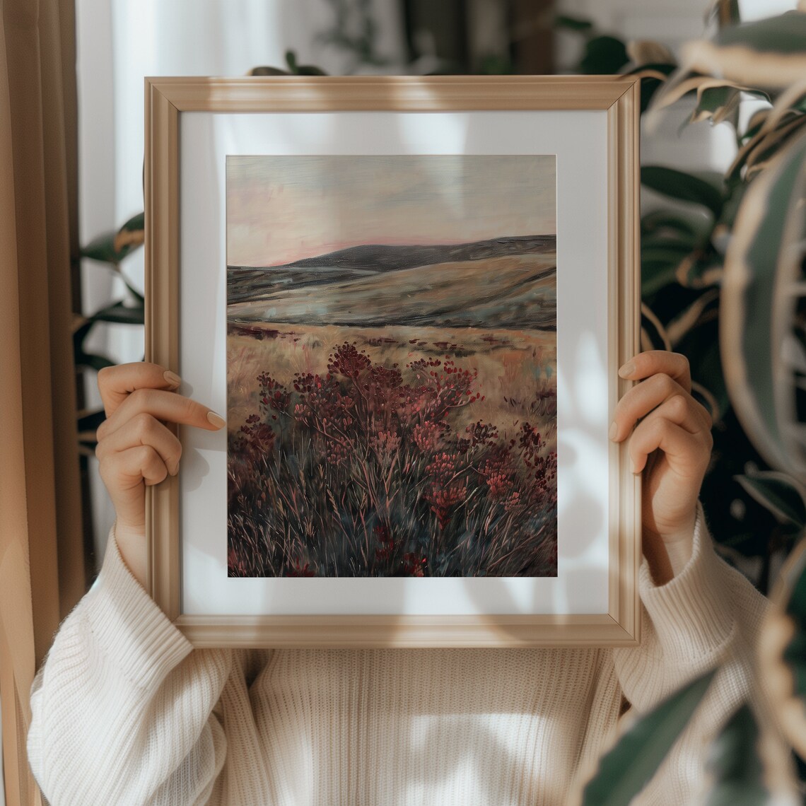 Moody Landscape Print, Vintage Pastoral Scenery - Image 4