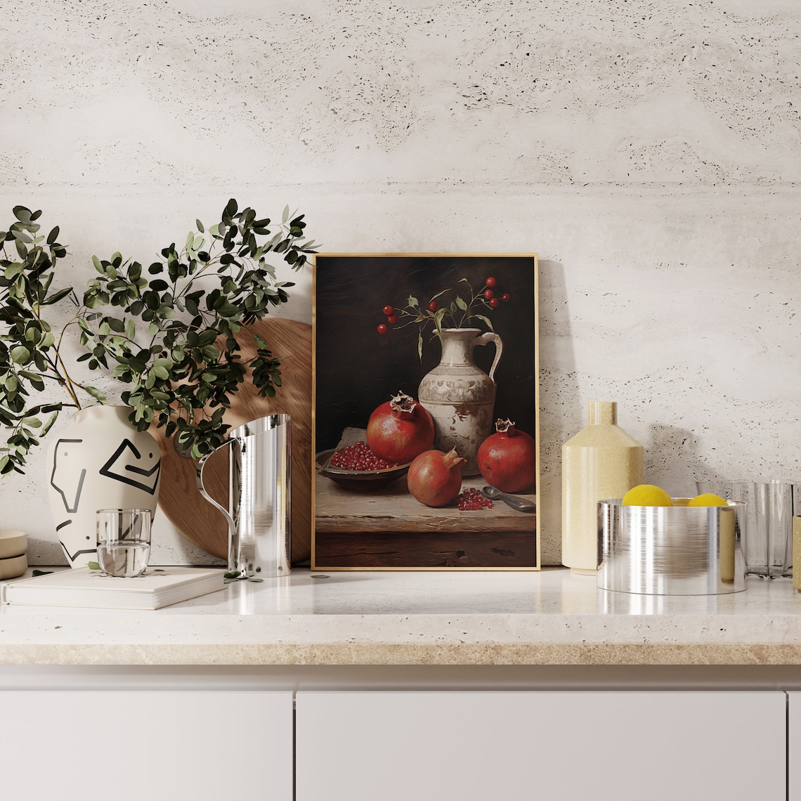 Pomegranate Print, Vintage Kitchen Wall Art - Image 5